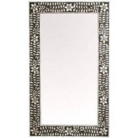Floral Black Mother of Pearl Handmade Mirror Frame Inlay Furniture   292665276666